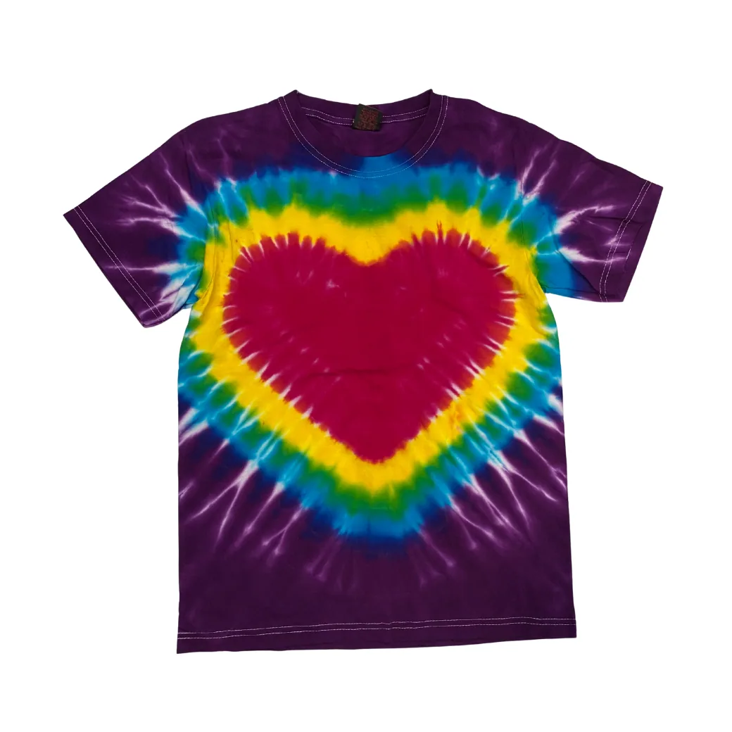 เสื้อมัดย้อมหัวใจ สีสด แบบที่ 1