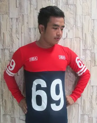เสื้อคอกลมแขนยาวสกรีนลายเท่ๆ หมายเลข number by 42dan แบบที่ 8