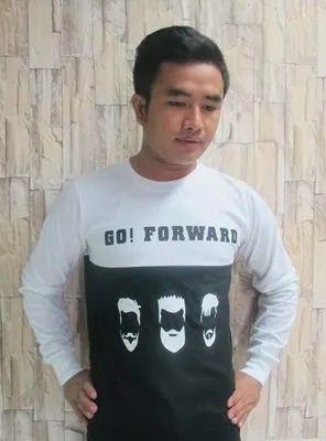 เสื้อคอกลมแขนยาวสกรีนลายเท่ๆ หมายเลข number by 42dan แบบที่ 5