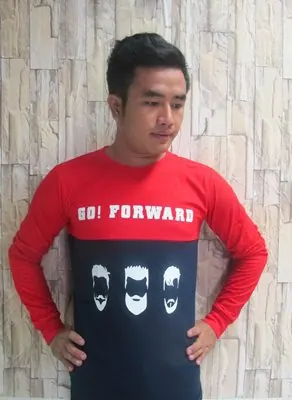 เสื้อคอกลมแขนยาวสกรีนลายเท่ๆ หมายเลข number by 42dan แบบที่ 4