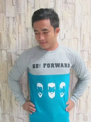 เสื้อคอกลมแขนยาวสกรีนลายเท่ๆ หมายเลข number by 42dan แบบที่ 3