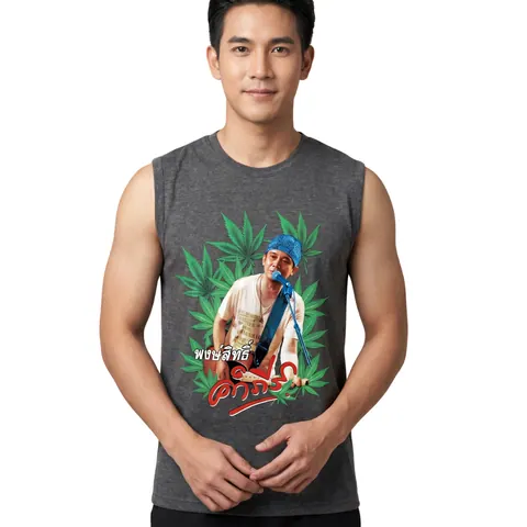 เสื้อลาย วินเทจแขนกุด แบบที่ 4