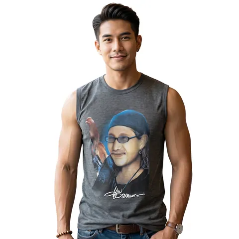 เสื้อลาย วินเทจแขนกุด แบบที่ 2