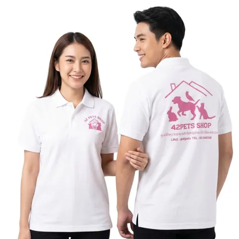 เสื้อลาย ร้านอาหารสัตว์ แบบที่ 6