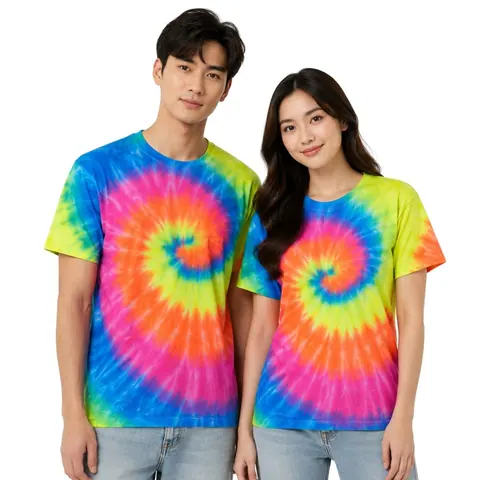 เสื้อ มัดย้อมก้นหอย สะท้อนแสง แบบที่ 2