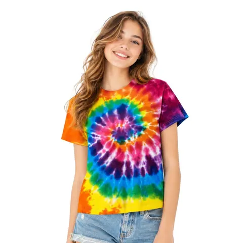 เสื้อ มัดย้อมก้นหอย สีสด แบบที่ 2