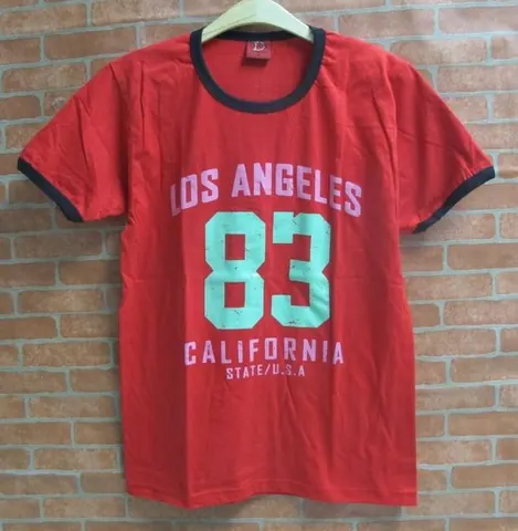 เสื้อคอมกลม ลาย shirt los angeles 83 california แบบที่ 5