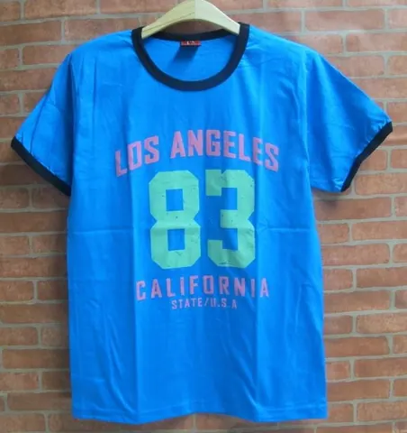 เสื้อคอมกลม ลาย shirt los angeles 83 california แบบที่ 4
