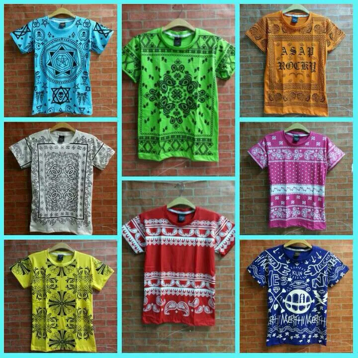 เสื้อคอกลม สกรีนลายเสื้อเร้กเก้ ล้วนลายสีโดน แจ่ม สีสด ใส่เทียวมีแต่คนมอง