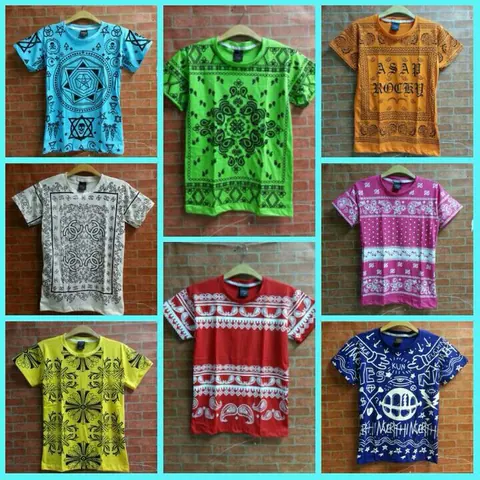 เสื้อคอกลม สกรีนลายเสื้อเร้กเก้ ล้วนลายสีโดน แจ่ม สีสด ใส่เทียวมีแต่คนมอง