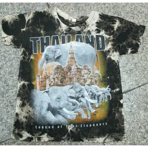 เสื้อมัดกัดพิมพ์ลายช้าง (Dying Clothes) แบบที่ 4
