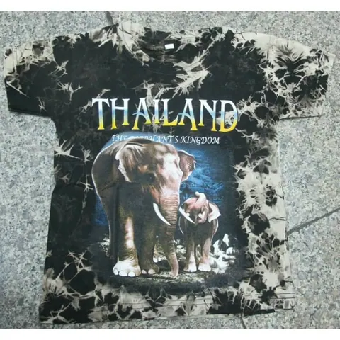เสื้อมัดกัดพิมพ์ลายช้าง (Dying Clothes)