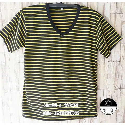 เสื้อ ลาย ขวาง ที่ กำลัง ฮิต สวยๆ คอกลม ถูกที่สุด ขายราคาไม่แพง t-Shirt striped lines แบบที่ 11