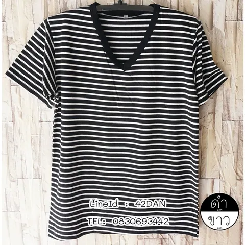 เสื้อ ลาย ขวาง ที่ กำลัง ฮิต สวยๆ คอกลม ถูกที่สุด ขายราคาไม่แพง t-Shirt striped lines แบบที่ 6