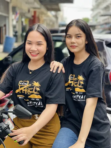 ขายเสื้อตัวเปล่า พิมพ์ลานสกรีน คอกลม คอวี เสื้อสีพื้น สีดำ เสื้อหาดใหญ่ แบบที่ 2
