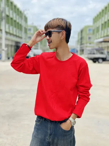 แหล่งขายปลีกส่งเสื้อสีพื้น เสื้อตัวเปล่าราคาถูก แหล่งผลิต เสื้อสีแดง สีเหลือง สีชมพู แบบที่ 6