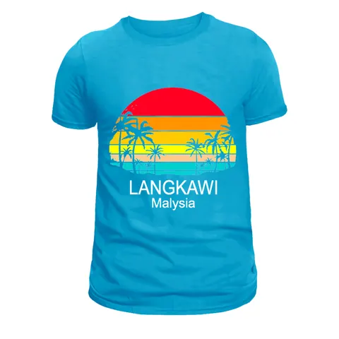 เสื้อลาย ลังกาวีต้นมะพร้าว