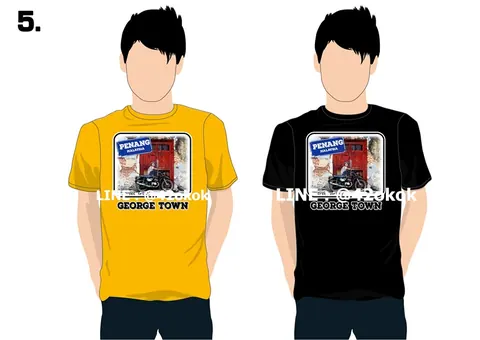penang Malaysia t-shirt ลายเสื้อผ้าท่องเที่ยว แบบที่ 5