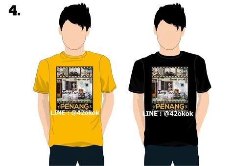penang Malaysia t-shirt ลายเสื้อผ้าท่องเที่ยว แบบที่ 9