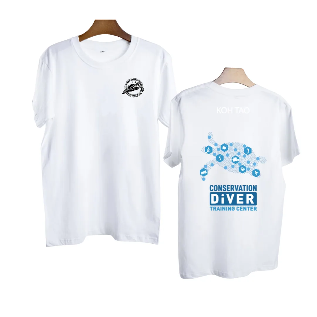 เสื้อลาย เกาะเต่า ลาย1 สีขาว แบบที่ 1