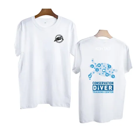 เสื้อลาย เกาะเต่า ลาย1 สีขาว
