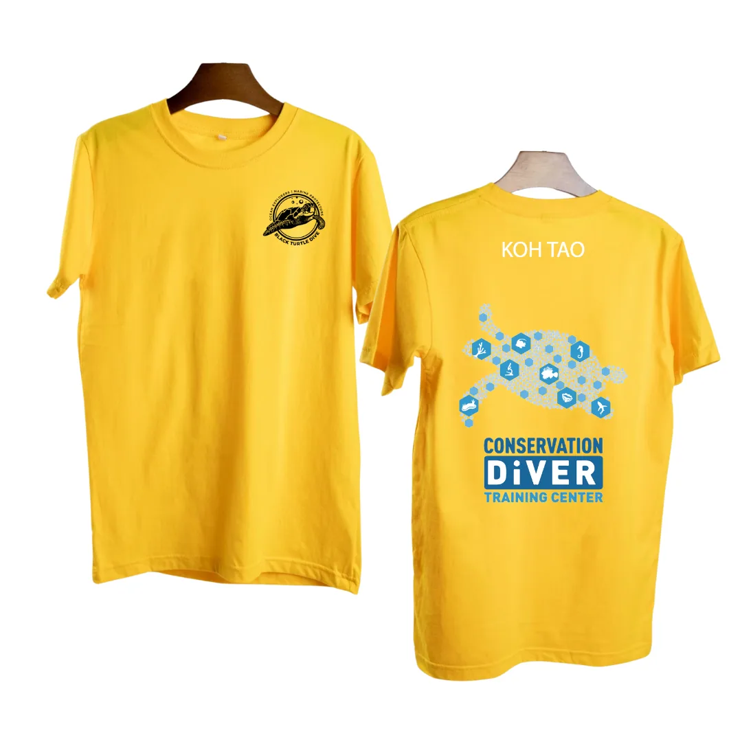 เสื้อลาย เกาะเต่า ลายที่1สีเหลือง แบบที่ 1