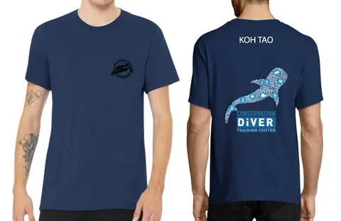 เสื้อลาย เกาเต่ารูปปลา สีกรม แบบที่ 2