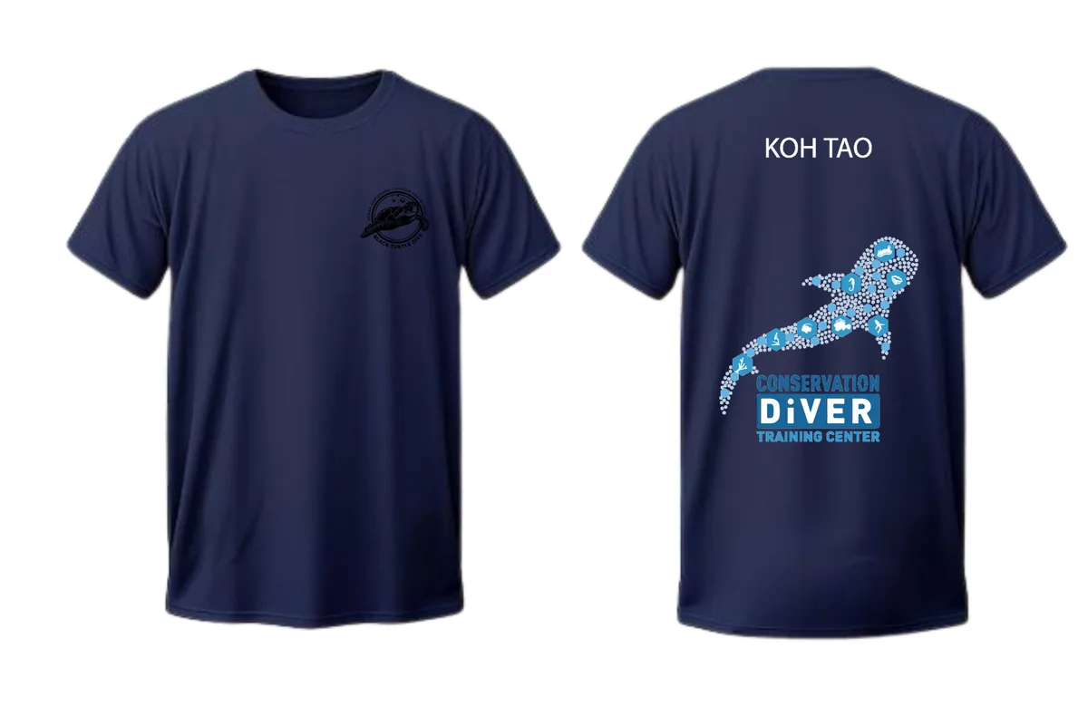 เสื้อลาย เกาเต่ารูปปลา สีกรม แบบที่ 1