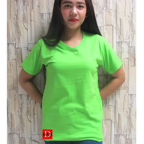 เสื้อยืด เสื้อสีพื้น เสื้อสีพื้น เสื้อคอวี V แบบที่ 5